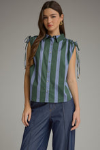 Load image into Gallery viewer, Blue Pine Stripe Top
