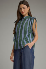 Load image into Gallery viewer, Blue Pine Stripe Top
