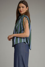 Load image into Gallery viewer, Blue Pine Stripe Top
