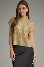 Load image into Gallery viewer, Liquid Gold Sweater Top
