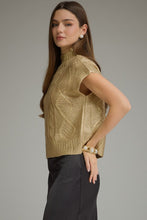 Load image into Gallery viewer, Liquid Gold Sweater Top
