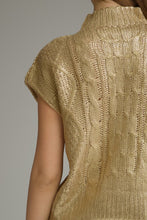 Load image into Gallery viewer, Liquid Gold Sweater Top
