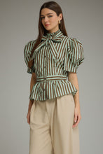 Load image into Gallery viewer, Mint Chocolate Stripe Top
