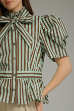 Load image into Gallery viewer, Mint Chocolate Stripe Top
