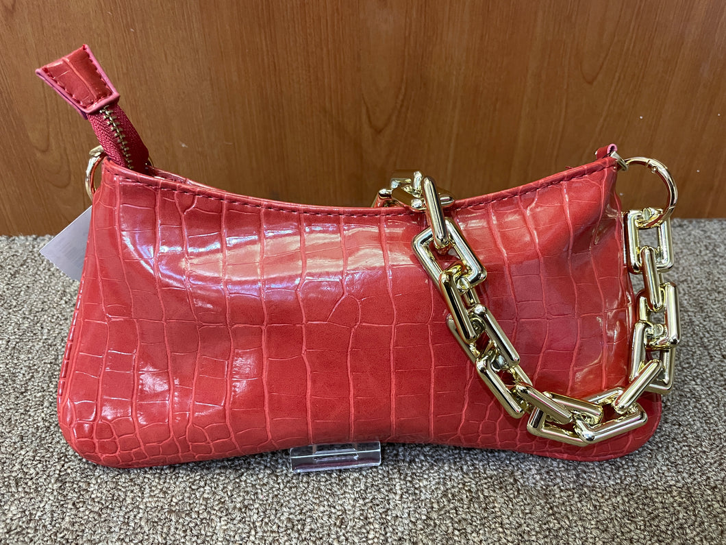 Wine Red Chains Clutch